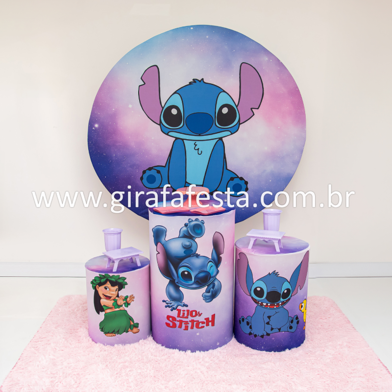 LOCAÇÁO DECORAÇÃO PEGUE E MONTE STITCH PERTO DE VOCÊ